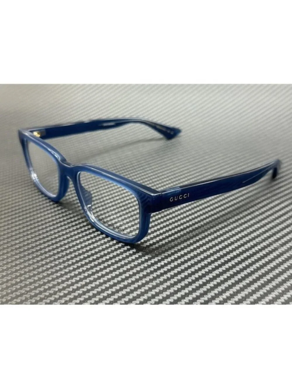 New Gucci Men Blue Transparent Eyeglasses 53-18-145